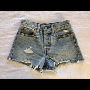Levi’s high-waisted wedgie cutoff shorts